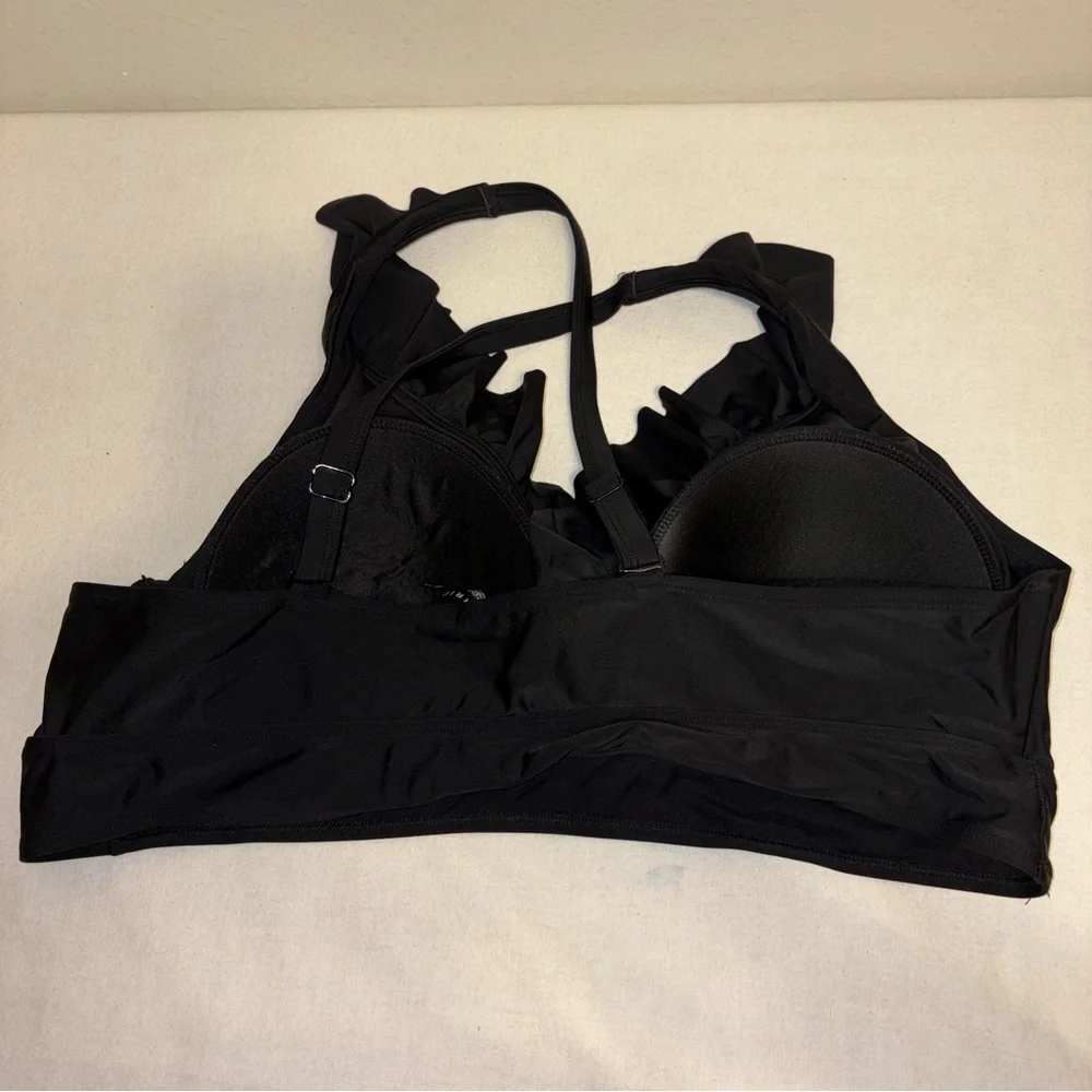 Torrid Black‎ Ruffled Bikini Top and Bottom Size 3X and 4X